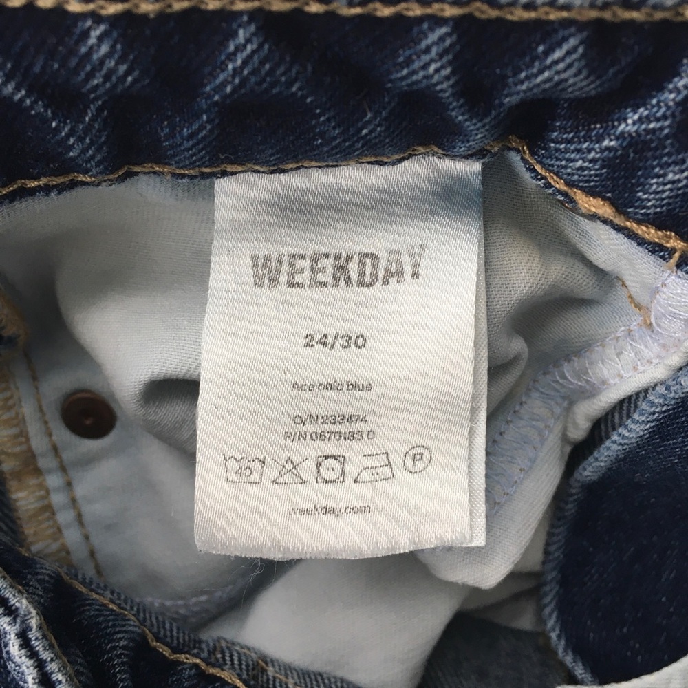 Weekday Dark Blue Wide-Leg Jeans - Picture 4 of 5